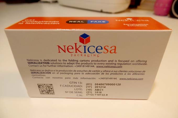 Simulación de envase con Datamatrix para verificación unitaria