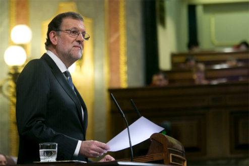 Mariano Rajoy, durante su intervención en el Congreso de los Diputados