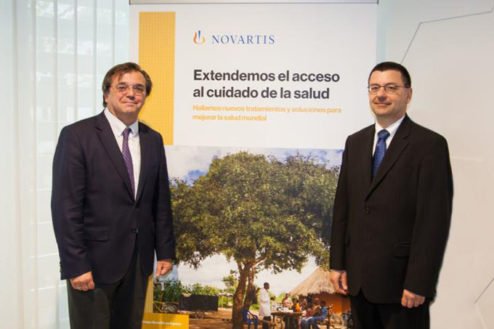 Jesús Acebillo, presidente de Novartis España y Juergen Brokatzky-Geiger, director Global de Responsabilidad Corporativa en el acto de Novartis Access