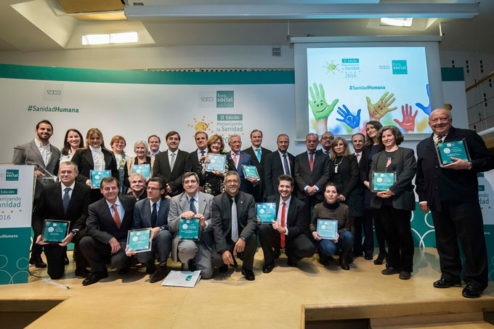 Premiados de la II edición de los premios 'Humanizando la Sanidad' que organiza Teva Foro Social