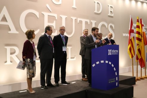 El consejero de Salud de Cataluña, Antoni Comín, en la inauguración de Infarma 2017