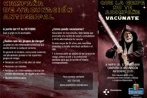 Cartel de la campaña de vacunación de la gripe en el País Vasco en la temporada 2016-17