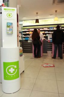 Punto Sigre ubicado en una oficina de farmacia