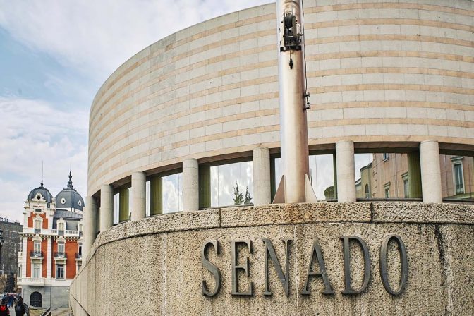 Spanish Senate building. Madrid, Spain.