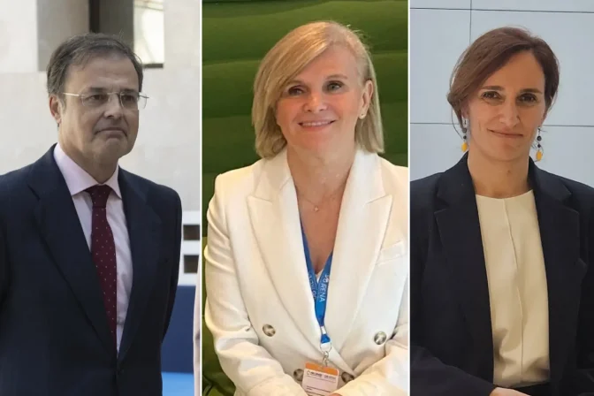 Alberto Martínez, María Neira y Mónica García