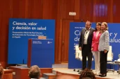 César Hernández, Sonia García Pérez (moderadora del acto) y María Jesús Lamas