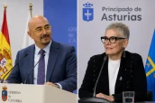 Los consejero de Salud de Cantabria y Asturias, César Pascual y Concepción Saavedra, respectivamente.