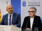 Los consejero de Salud de Cantabria y Asturias, César Pascual y Concepción Saavedra, respectivamente.