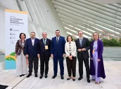 Autoridades y miembros del consejo directivo del CGCOF en la inauguración del 24 Congreso Nacional Farmacéutrico
