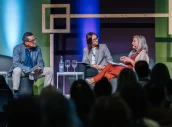 José Luis Poveda, Elena Gras y Eloína Núñez
