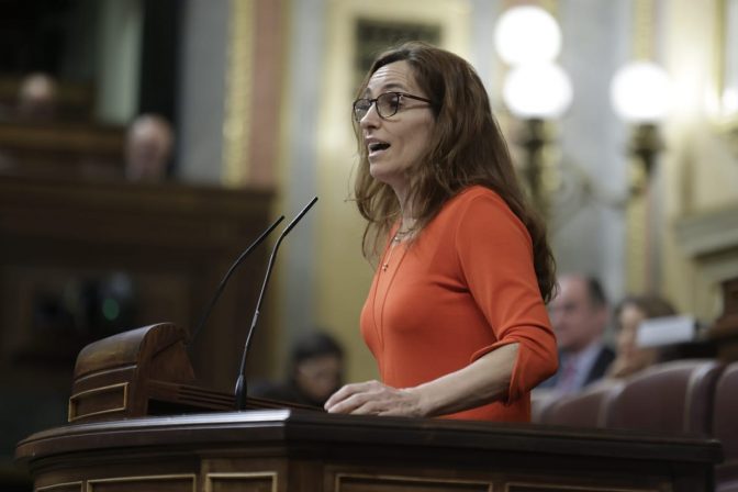 Mónica García durante su intervención en el Congreso para defender la nueva agencia el pasado día 20.