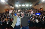 Alfonso Fernández Mañueco y Alberto Núñez Feijoo, durante la celebración de un mitin la pasada campaña.