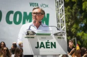 El candidato de Vox, Manuel Gavira, durante un reciente acto electoral.