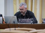 Javier Padilla durante su intervención en el Comisión.