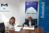 Elena Vargas, directora segmento empresas de la territorial centro de Sabadell y Lorenzo Alonso Felipe, director general de Avalmadrid.