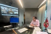 El consejero vasco, Alberto Martínez durante el pasado pleno del CISNS.