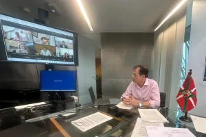 El consejero vasco, Alberto Martínez durante el pasado pleno del CISNS.