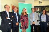 Representantes de la Consejería de Sanidad de Islas Baleares y el Servicio de Salud de la región (IbSalut) junto al director de Diariofarma, José María López, antes del Encuentro de Expertos sobre ‘La Estrategia de cronicidad en Islas Baleares”