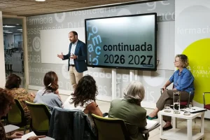 Oscar Llansó y Gemma Marfany durante la inauguración del Programa de Formación Continuada 2026-2027