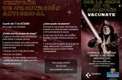 Cartel de la campaña de vacunación de la gripe en el País Vasco en la temporada 2016-17