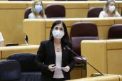 Carolina Darias en una intervención en el Senado.