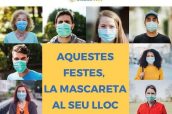 Detalle del cartel de la campaña del colegio catalán.