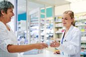 She wants whats best for her customers. a young pharmacist assisting a customer