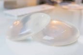 Two silicone breast implant in doctor office