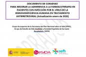 Imagen del borrador del documento de consenso para mejorar adherencia en pacientes con VIH.
