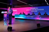 Eduardo Pastor, durante su intervención en la Asamblea.