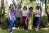 El equipo de la Unidad Clínica de Cáncer Familiar del CNIO, con Laura Currás a la derecha de la imagen