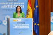 La ministra de sanidad durante su intervención en la jornada.