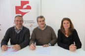 Jordi Bosch, director de la ONG Banco Farmacéutico; Antonio Torres, presidente de Fefac, y Ana Planella, Coordinadora del Fondo Social de Medicamentos Cataluña y Levante.