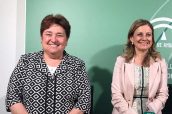 Francisca Antón, directora gerente del Servicio Andaluz de Salud (SAS) y Marina Álvarez, consejera de Salud de Andalucía.