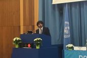 Mario Garcés, en la sede de Naciones Unidas en Viena para explicar la nueva Estrategia Nacional de Adicciones.