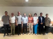De izquierda a derecha: Xavier Robinat, Josep Brunsó, Antoni Veciana, Jordi Casas, Carmen Rigall, Ana Quintilla, Eduardo Cacho y Maria Enrique-Tarancón.