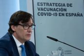 Salvador Illa, ministro de Sanidad en la presentación de la información sobre la vacunación frente a la covid-19