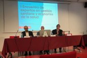 Mesa inaugural del I Encuentro de expertos en gestión sanitaria y economía de la salud, organizado por la UPF