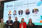 Javier Mata, Manuel Martínez, Javier Padilla,  Pilar Jimeno y Nuria Amarilla, durante la inauguración.