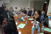 Reunión de Muface, CGCOF y Colegio asturiano, para abordar la puesta en marcha del sistema.