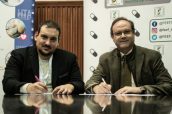 Imagen de la firma de la renovación del convenio entre Sefac y la FEEF.