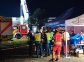 Equipos de Protección Civil durante los trabajos en Urda. Foto: Ayto. Valdepeñas.