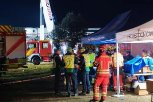Equipos de Protección Civil durante los trabajos en Urda. Foto: Ayto. Valdepeñas.