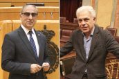 José Martínez Olmos (izq.) y Jesús María Fernández (dcha.), portavoces del PSOE en las comisiones de Sanidad de Senado y Congreso respectivamente.