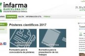 Imagen de la web de Infarma, donde ya se pueden consultar las bases para presentar trabajos científicos.
