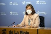 Una imagen de Sara Alba cuando ejercía de consejera de Salud y portavoz del Gobierno de La Rioja
