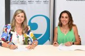 Firma del acuerdo entre el Cofrm y Caixabank