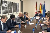 Reunión de la Comisión Académica del Consejo de Universidades de Castilla y León, y el consejero de Industria, Universidades, Empleo y Comercio, Juan Carlos Suárez-Quiñones,