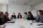 Imagen de la reunión entre las consejerías de Sanidad y Servicios Sociales de Asturias.