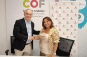 Antonio Mingorance Gutiérrez, presidente del CACOF, y Rosario García Palacios, presidenta de Cruz Roja en Andalucía